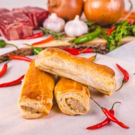 Spicy Beef Sausage Roll 100g (10 pcs per Bag)
